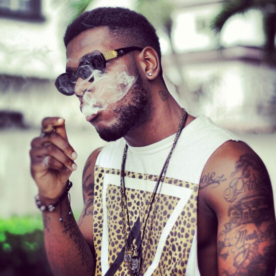 Burna Boy cannot do without smoking some weed