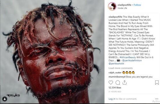 Oladips Marks New Song'African Beauty' With Disturbing Photos.
