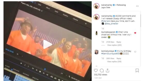 Burna Boy Comment on Naira Marley Post