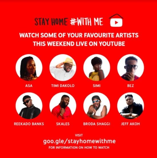 YouTube launches online music Festival Stay Home…#With Me