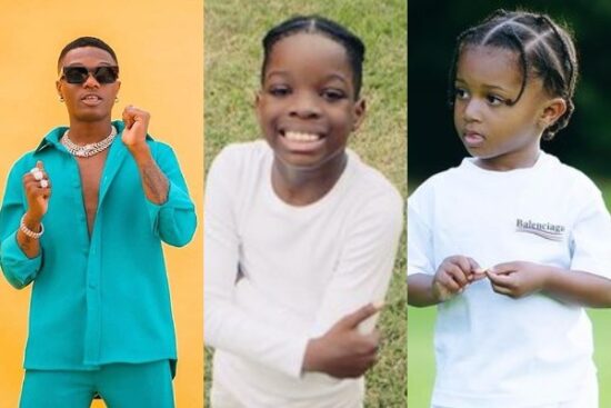 Wizkid hails as his sons, Boluwatife and Zion play together
