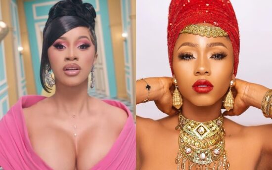 Cardi B reacts to Mercy Eke's look-alike picture of her