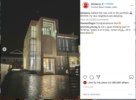 Don Jazzy acquires a new mansion