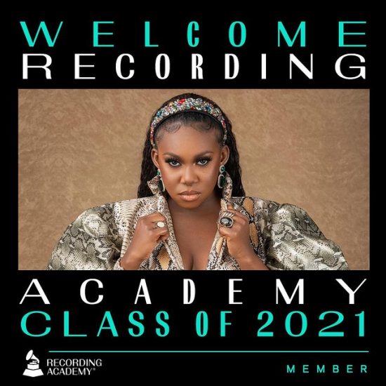 Niniola unveiled as one of the Grammy Recording Academy's Class of 2021
