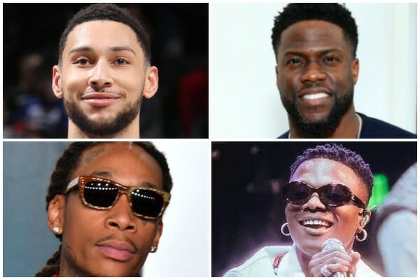 Ben Simmons, Kevin Hart, and Wiz Khalifa Spotted At Wizkid's Concert.