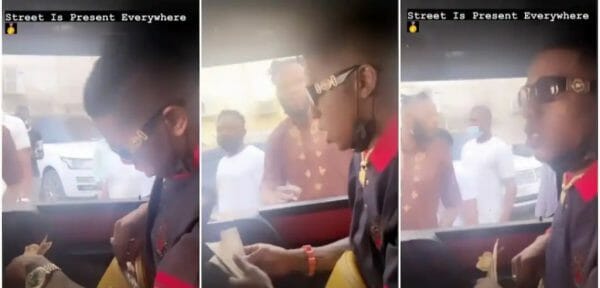 Small Doctor shares a video of Area boys in Dubai giving them Money.