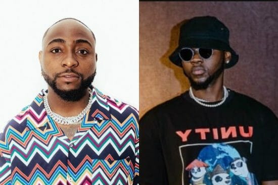 Davido pays a visit to Kizz Daniel’s studio with a surprise gift