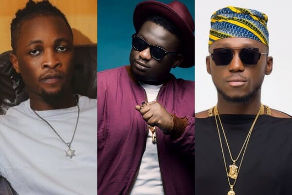 Laycon, Wande Coal and DJ Spinall team up in the studio to create magic