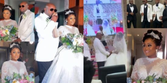 Video: Moment Isreal DMW and wife exchange marital vows
