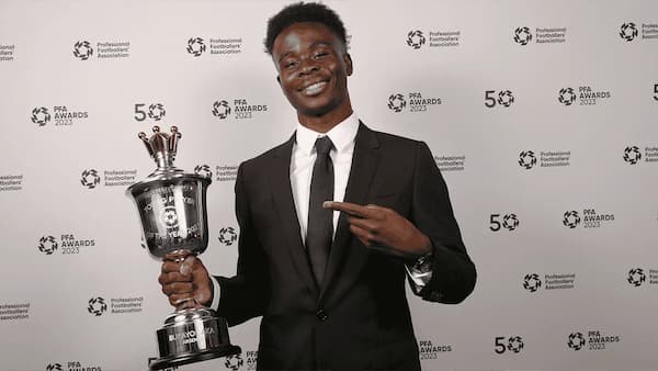 Saka wins Men's PFA Young Player of the Year award ahead of Haaland, Caicedo