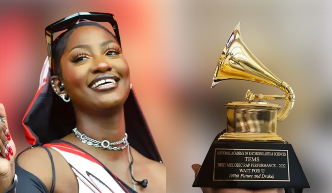 Tems reveals she has misplaced her Grammy Award plaque