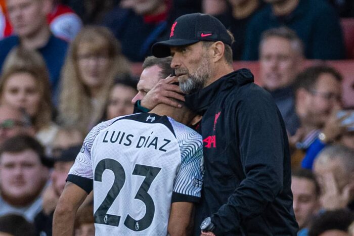 Jurgen Klopp hails Luis Diaz after "emotional" goal in draw with Luton