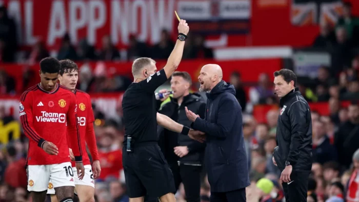 Erik ten Hag discoses what he told referee that led to yellow card vs Luton and touchline ban