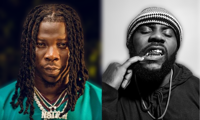 Stonebwoy and Odumodublvck spotted vibing to their upcoming song,'Ekelebe' in the studio